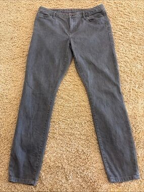 Banana Republic Gray Wash Mid-Rise Stretch Skinny Jeans, Womens 30
